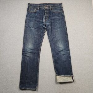 3sixteen SL-100X Jeans Mens 33x31 Indigo Selvedge Denim Straight Made USA